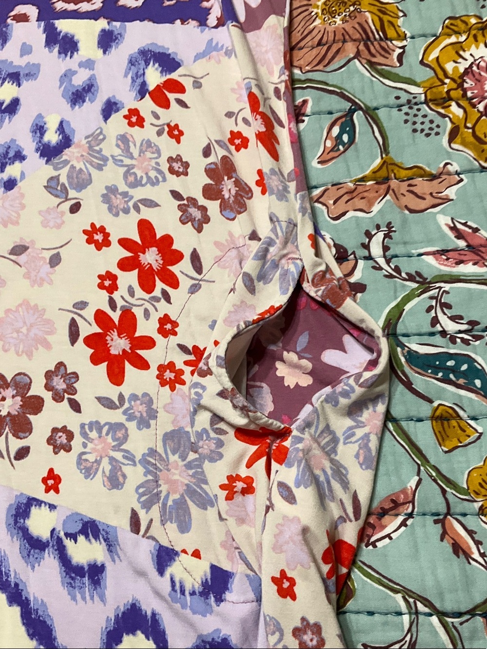 LOGO Patchwork Floral & Animal Print Tunic Top - Picture 8 of 8